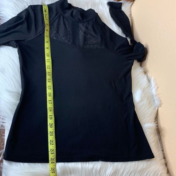 Barcelino Contrast Mesh Long Sleeve Top Size Medium - Picture 5 of 10